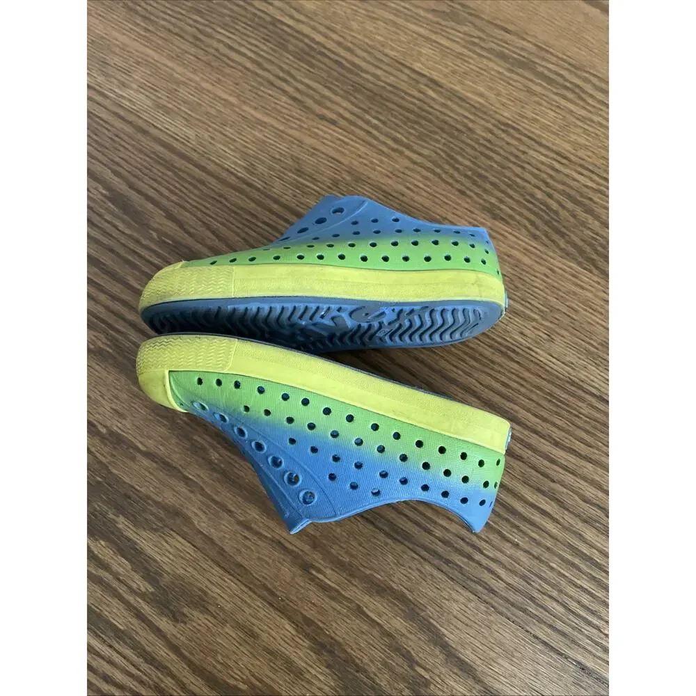 NATIVE JEFFERSON Ombre Blue Yellow WATER SANDALS SNEAKER SHOES TODDLER Child 8